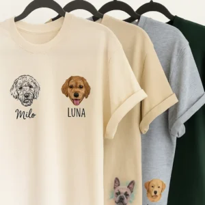 Customizable Dog Portrait T-shirts